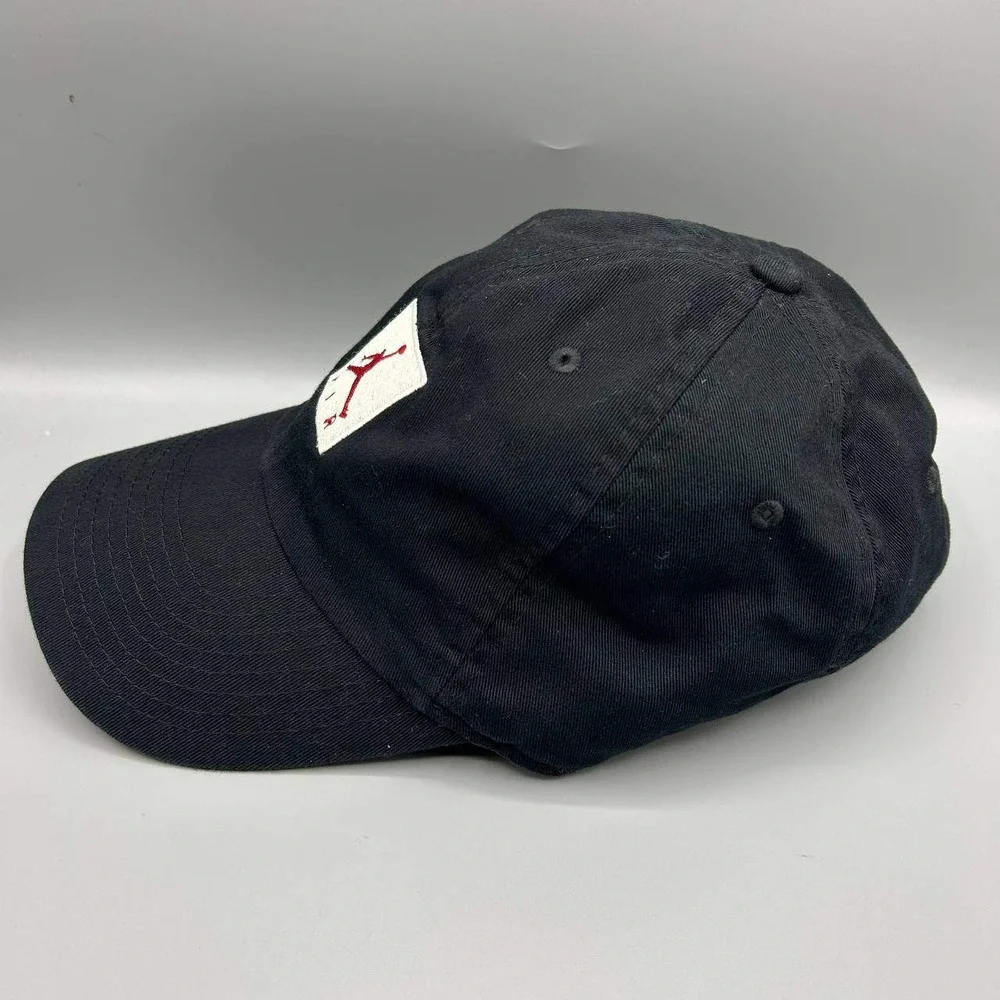 Air Jordan Hat Men Black Red Embroidered Jumpman Strap‎ Back Cap Cotton